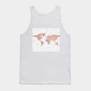 Wanderlust marble - rose gold Tank Top